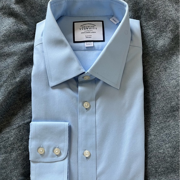 Charles Tyrwhitt Men’s Light Blue Dress Shirt - Picture 1 of 3